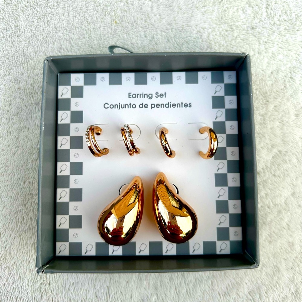 NIB Botegga Earrings Style Waterdrop Gold Women Teardrop